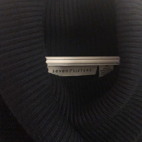 Cute seven sisters sweater dress, navy blue, size large - Picture 2 of 4
